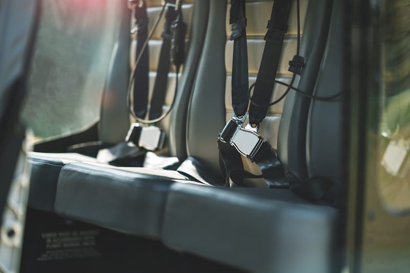 Bell 505 luxury helicopter with removable seats