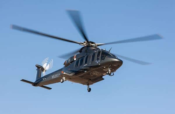 Bell 525 In Flight Three Quarter View Blue Sky
