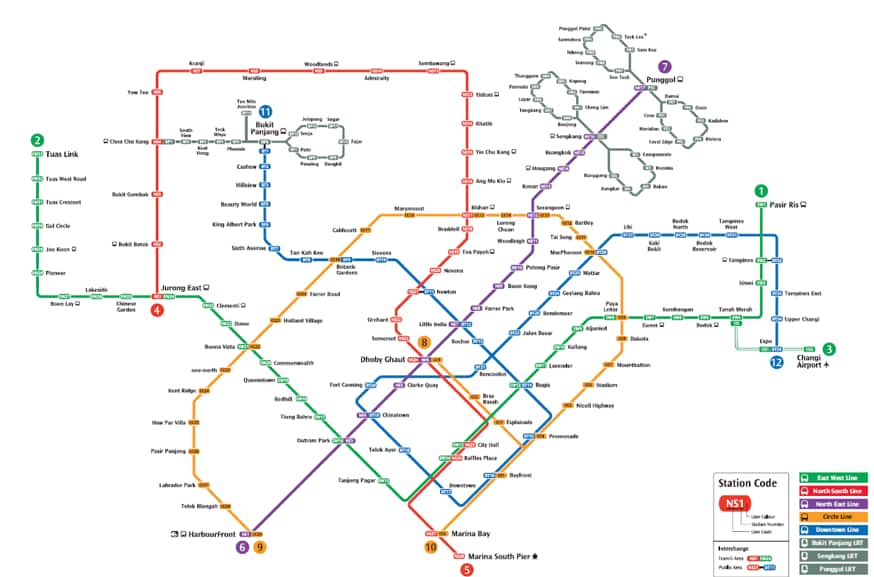 Singapore Rail Map Image