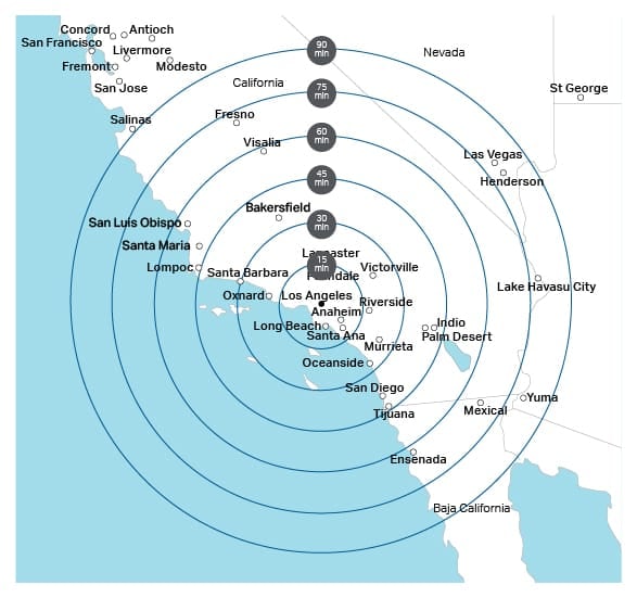 Bell 429 Over Los Angeles Range Rings